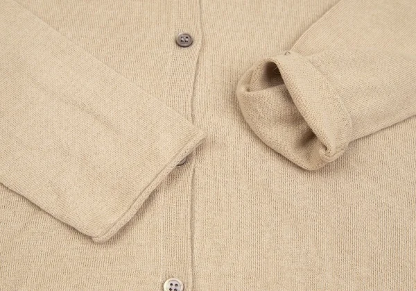 フラボアFRAPBOIS シルクアンゴララウンドカラーニットカーディガン ベージュ1 K-106856_008