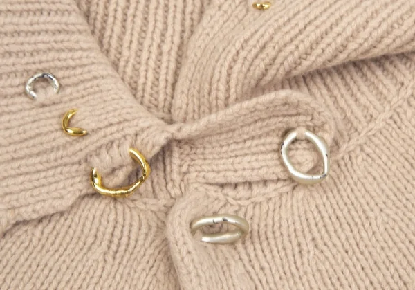 フラボアFRAPBOIS ウールカシミヤリングデザインニットカーディガン ベージュ1 K-106859_004