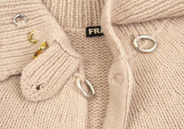 フラボアFRAPBOIS ウールカシミヤリングデザインニットカーディガン ベージュ1 K-106859_005