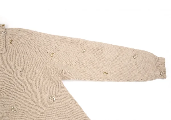 フラボアFRAPBOIS ウールカシミヤリングデザインニットカーディガン ベージュ1 K-106859_006