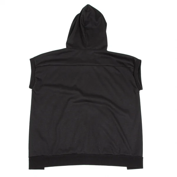 アツロウタヤマATSURO TAYAMA フロントニット切替ノースリーブジップパーカー 黒38 K-106866_010