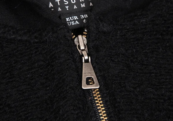アツロウタヤマATSURO TAYAMA フロントニット切替ノースリーブジップパーカー 黒38 K-106866_004