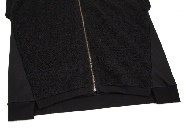 アツロウタヤマATSURO TAYAMA フロントニット切替ノースリーブジップパーカー 黒38 K-106866_007