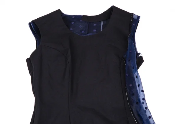 コムデギャルソンCOMME des GARCONSシースルードット切替ノースリーブ