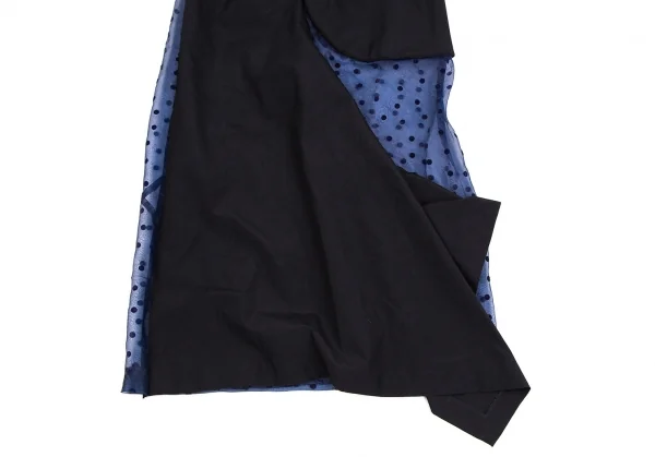 72●コムデギャルソン シースルー ドットワンピース TS0707-3 コムデギャルソンCOMME des GARCONSシースルードット切替ノースリーブ