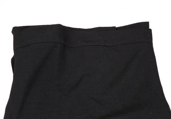 ヨウジヤマモト ファムYohji Yamamoto FEMME ウールオールドギャバベルテッドアシンメトリーワンピース 黒1 K-106895_003