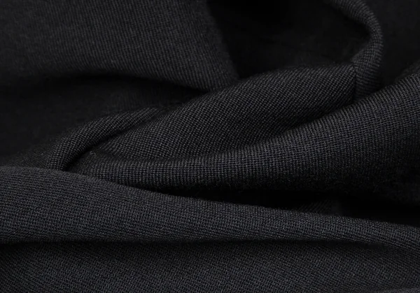 ヨウジヤマモト ファムYohji Yamamoto FEMME ウールオールドギャバベルテッドアシンメトリーワンピース 黒1 K-106895_012