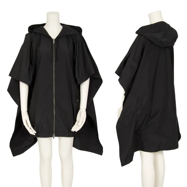 ダナキャランDKNY ナイロンフーテッドポンチョ 黒4 K-106899_001