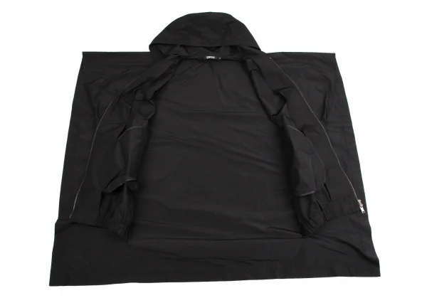 ダナキャランDKNY ナイロンフーテッドポンチョ 黒4 K-106899_011