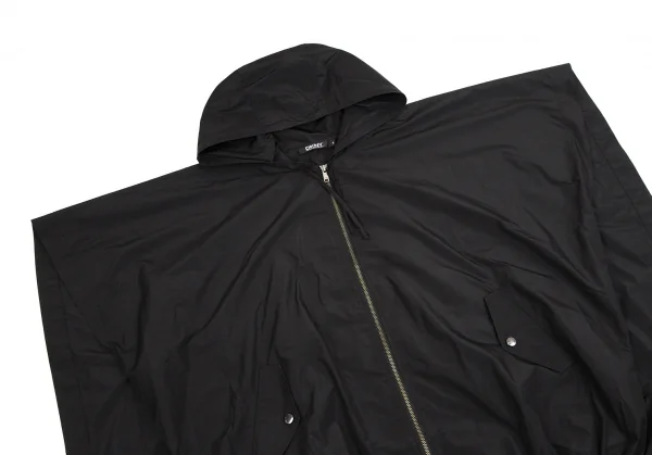 ダナキャランDKNY ナイロンフーテッドポンチョ 黒4 K-106899_003
