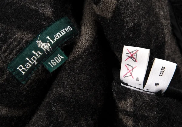 ラルフローレンRalph Lauren ネイティブ柄ウールジャケット チャコール160A K-106901_014