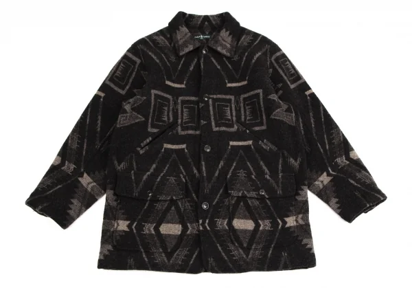 ラルフローレンRalph Lauren ネイティブ柄ウールジャケット チャコール160A K-106901_002