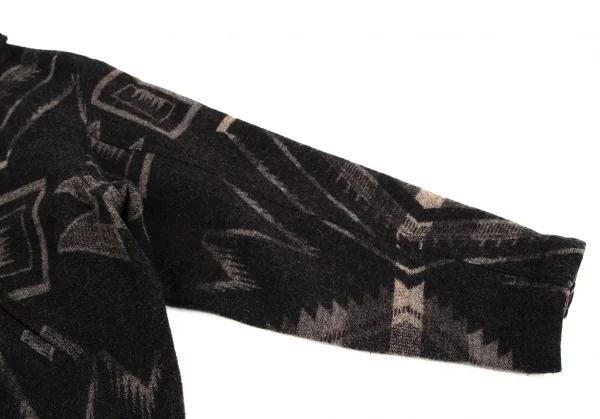 ラルフローレンRalph Lauren ネイティブ柄ウールジャケット チャコール160A K-106901_006