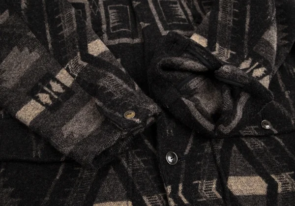 ラルフローレンRalph Lauren ネイティブ柄ウールジャケット チャコール160A K-106901_007