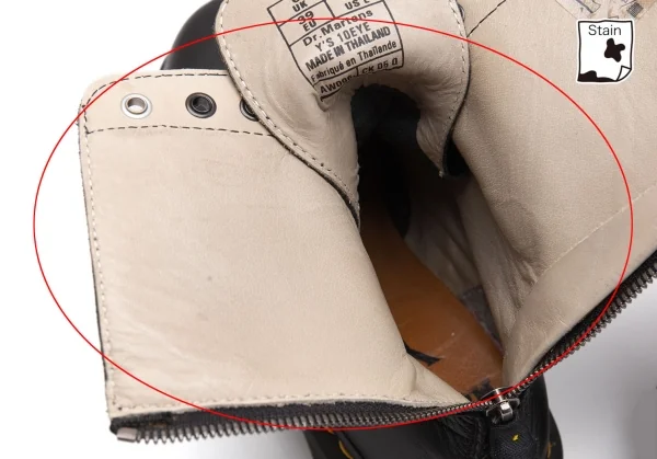 ワイズ×ドクターマーチンY's× Dr Martens バックジップ10ホールブーツ 黒UK6(25) K-106908_013