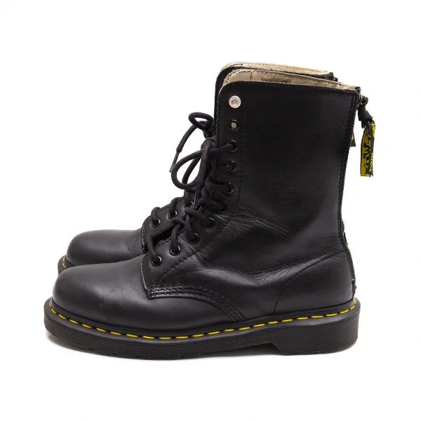 ワイズ×ドクターマーチンY's× Dr Martens バックジップ10ホールブーツ 黒UK6(25) K-106908_004