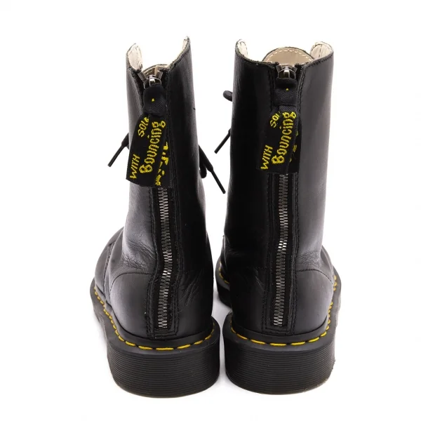 ワイズ×ドクターマーチンY's× Dr Martens バックジップ10ホールブーツ 黒UK6(25) K-106908_005