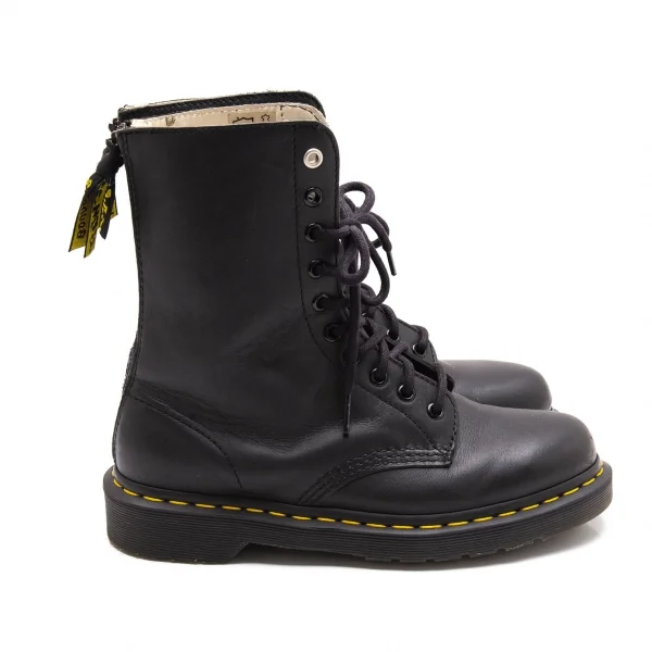 ワイズ×ドクターマーチンY's× Dr Martens バックジップ10ホールブーツ 黒UK6(25) K-106908_006