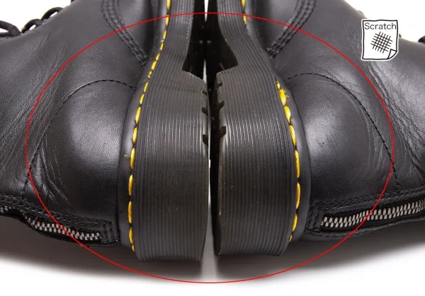 ワイズ×ドクターマーチンY's× Dr Martens バックジップ10ホールブーツ 黒UK6(25) K-106908_007