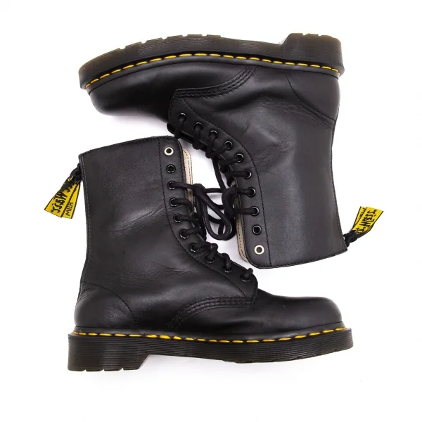 ワイズ×ドクターマーチンY's× Dr Martens バックジップ10ホールブーツ 黒UK6(25) K-106908_008