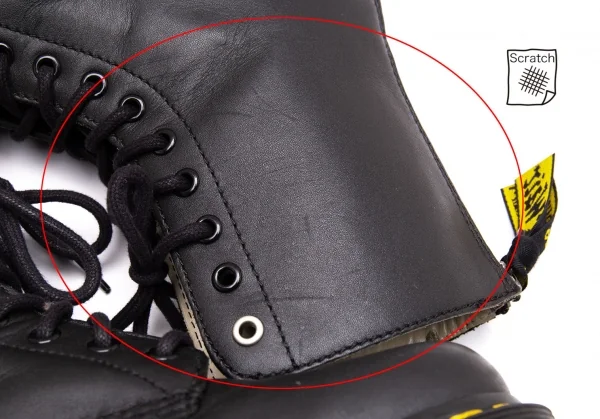 ワイズ×ドクターマーチンY's× Dr Martens バックジップ10ホールブーツ 黒UK6(25) K-106908_009