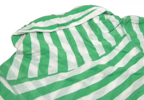 ジュンヤワタナベ コムデギャルソンJUNYA WATANABE COMME des GARCONS 身頃二重ボーダーポロシャツ 白緑S K-106933_010