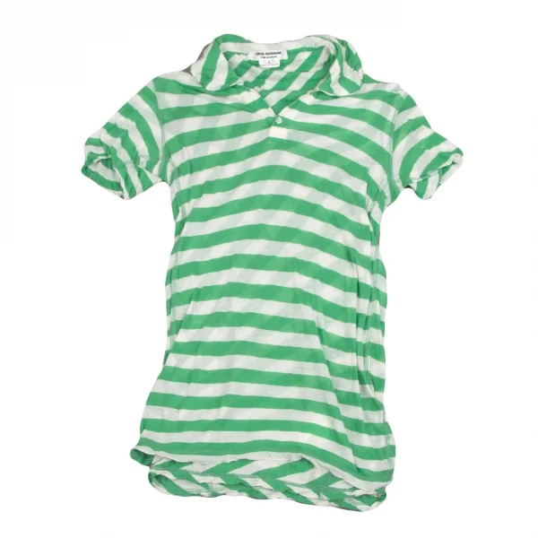 ジュンヤワタナベ コムデギャルソンJUNYA WATANABE COMME des GARCONS 身頃二重ボーダーポロシャツ 白緑S K-106933_002