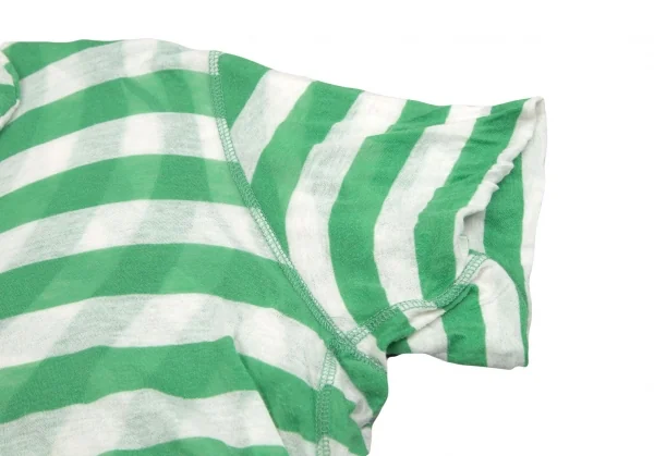 ジュンヤワタナベ コムデギャルソンJUNYA WATANABE COMME des GARCONS 身頃二重ボーダーポロシャツ 白緑S K-106933_006