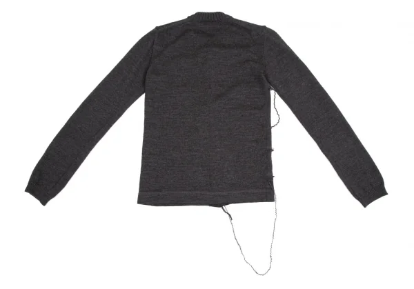 ジュンヤワタナベ コムデギャルソンJUNYA WATANABE COMME des GARCONS フロント切替ニットカーディガン グレーS位 K-106937_010