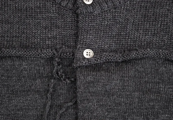 ジュンヤワタナベ コムデギャルソンJUNYA WATANABE COMME des GARCONS フロント切替ニットカーディガン グレーS位 K-106937_004