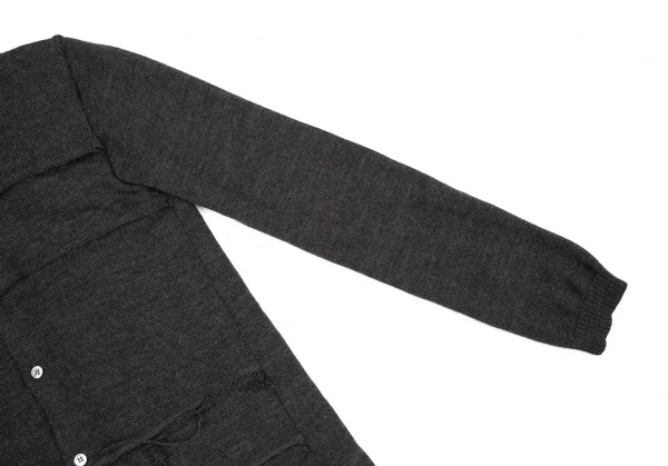 ジュンヤワタナベ コムデギャルソンJUNYA WATANABE COMME des GARCONS フロント切替ニットカーディガン グレーS位 K-106937_005