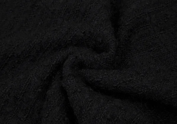 ジュンヤワタナベ コムデギャルソンJUNYA WATANABE COMME des GARCONS フリンジツイードノーカラージャケット 黒S K-106938_015