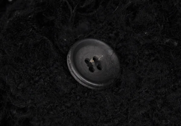 ジュンヤワタナベ コムデギャルソンJUNYA WATANABE COMME des GARCONS フリンジツイードノーカラージャケット 黒S K-106938_005