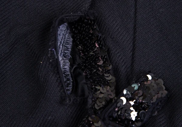 コムコム コムデギャルソンCOMME des GARCONSスパンコール装飾エステルジャケット 濃紺M K-106941_013