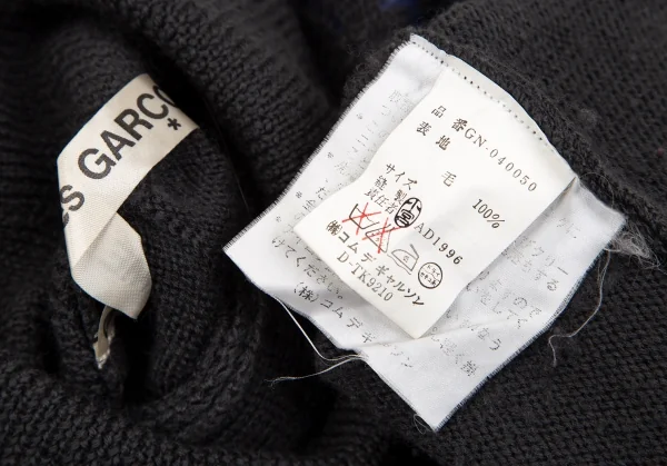 コムデギャルソンCOMME des GARCONS フラワープリント変形タートルネックニット グレーS位 K-106947_013