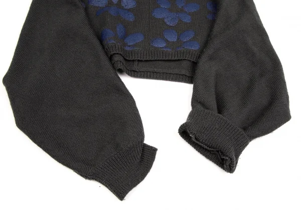 コムデギャルソンCOMME des GARCONS フラワープリント変形タートルネックニット グレーS位 K-106947_006