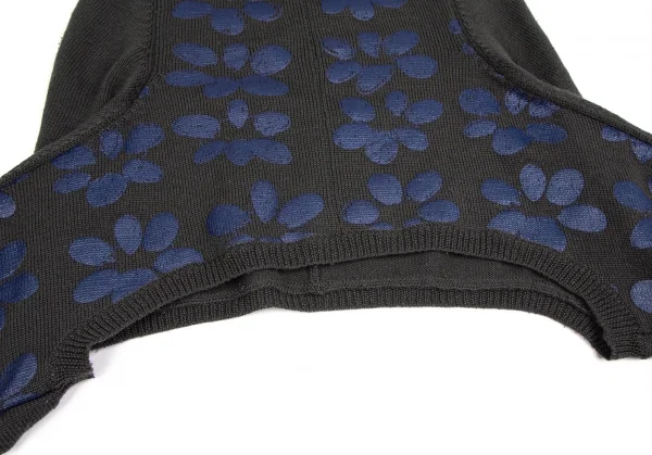 コムデギャルソンCOMME des GARCONS フラワープリント変形タートルネックニット グレーS位 K-106947_007