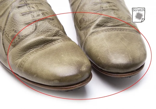 ミハラヤスヒロMIHARA YASUHIRO 炙り出しレザーサンダル カーキ26 K-106958_003