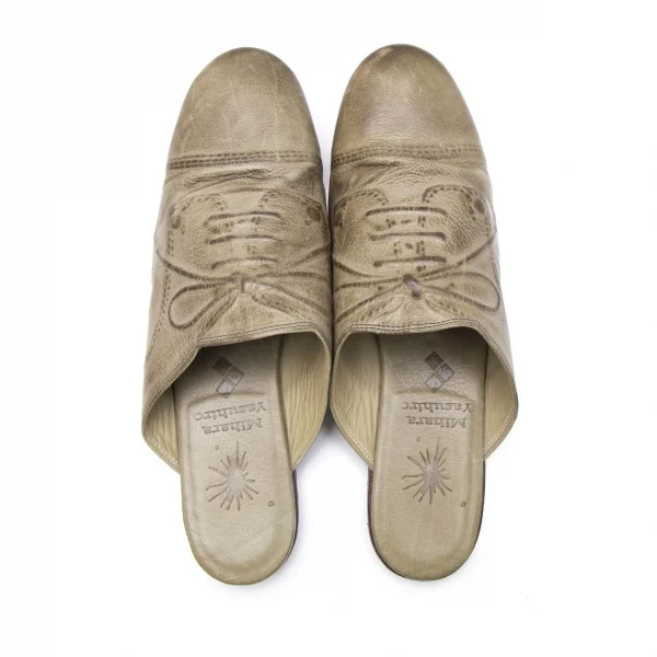 ミハラヤスヒロMIHARA YASUHIRO 炙り出しレザーサンダル カーキ26 K-106958_006