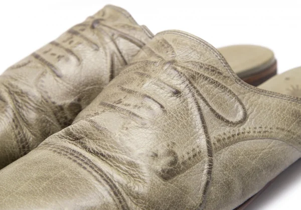 ミハラヤスヒロMIHARA YASUHIRO 炙り出しレザーサンダル カーキ26 K-106958_007