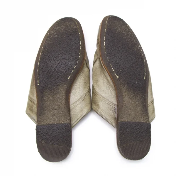 ミハラヤスヒロMIHARA YASUHIRO 炙り出しレザーサンダル カーキ26 K-106958_009