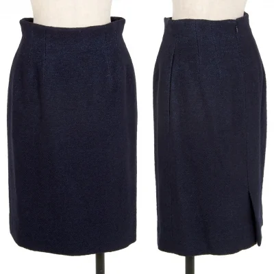 クリスチャンディオールChristian Dior ツイードスカート 紺