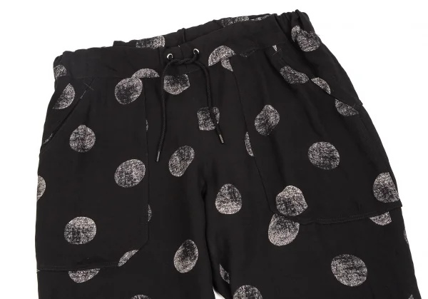 ワイズY's キュプラドット裾ジップテーパードパンツ 黒2 K-106992_002