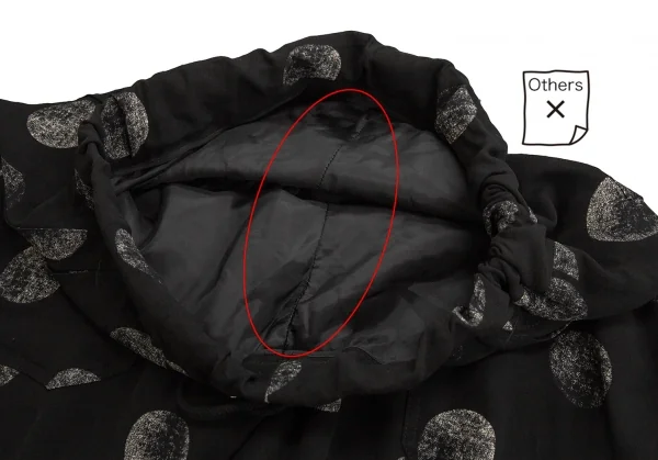 ワイズY's キュプラドット裾ジップテーパードパンツ 黒2 K-106992_003