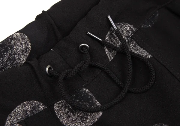 ワイズY's キュプラドット裾ジップテーパードパンツ 黒2 K-106992_005