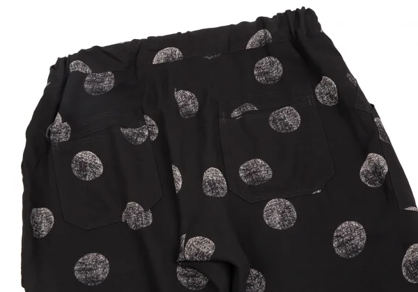 ワイズY's キュプラドット裾ジップテーパードパンツ 黒2 K-106992_009