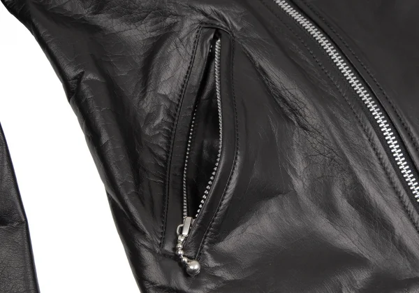 ジュンヤワタナベ コムデギャルソンJUNYA WATANABE COMME des GARCONS カウレザーダブルライダースジャケット 黒S K-107001_010