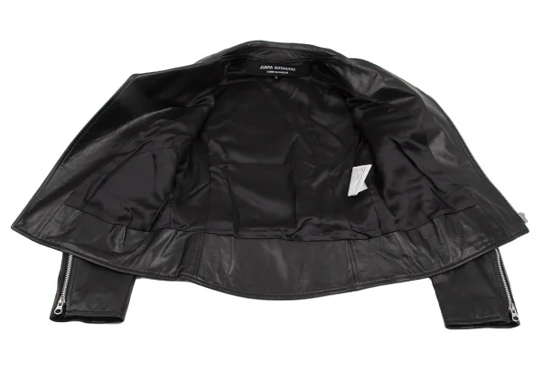 ジュンヤワタナベ コムデギャルソンJUNYA WATANABE COMME des GARCONS カウレザーダブルライダースジャケット 黒S K-107001_011