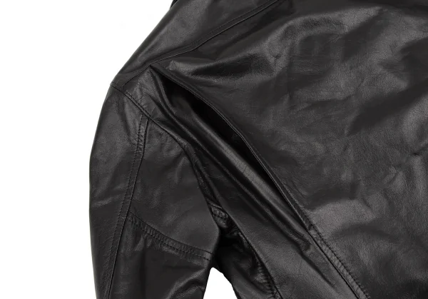 ジュンヤワタナベ コムデギャルソンJUNYA WATANABE COMME des GARCONS カウレザーダブルライダースジャケット 黒S K-107001_013