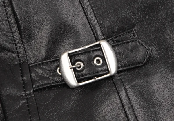 ジュンヤワタナベ コムデギャルソンJUNYA WATANABE COMME des GARCONS カウレザーダブルライダースジャケット 黒S K-107001_014